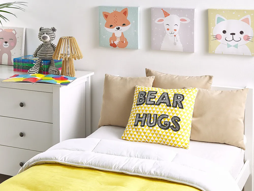 Shop Beliani Lasten Tyyny 2Kpl 40 X 40 Cm Keltainen Radzkot