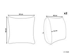Shop Beliani Lasten Tyyny 2Kpl 40 X 40 Cm Keltainen Radzkot