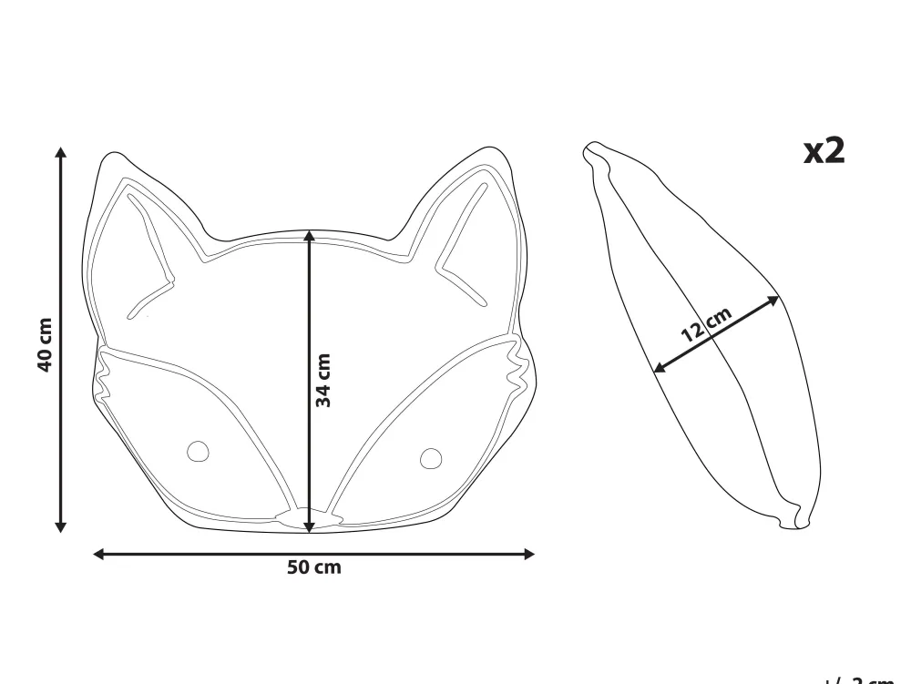 Lastenhuone<Beliani Lasten Tyyny 2Kpl 50 X 40 Cm Keltainen Vadodara