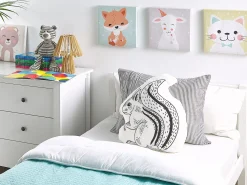 Lastenhuone<Beliani Lasten Tyyny 2Kpl 42 X 48 Cm Valkoinen/Musta Kolkata