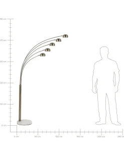Valaisimet<Beliani Lattiavalaisin 5 Polttimoa Metalli Kulta Flinders