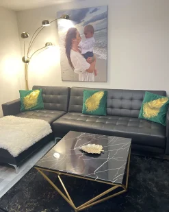 Valaisimet<Beliani Lattiavalaisin 5 Polttimoa Metalli Kulta Flinders