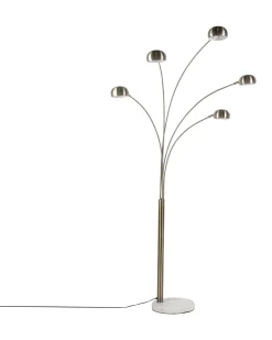 Valaisimet<Beliani Lattiavalaisin 5 Polttimoa Metalli Kulta Flinders