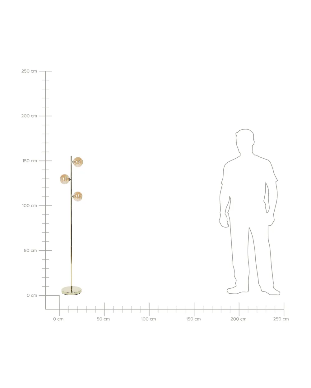 Hot Beliani Lattiavalaisin 3 Polttimoa Teras Kulta Ramis