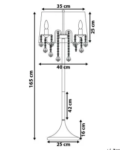 Valaisimet<Beliani Lattiavalaisin 3 Polttimoa Metalli Vaaleanharmaa Evans