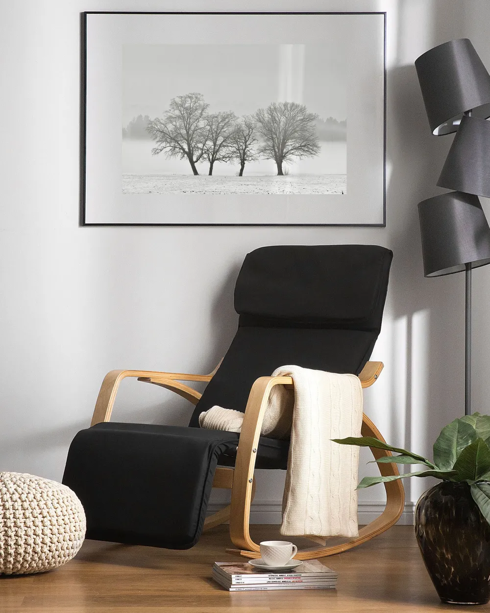 Store Beliani Lattiavalaisin 3 Polttimoa Metalli Harmaa Rio Grande