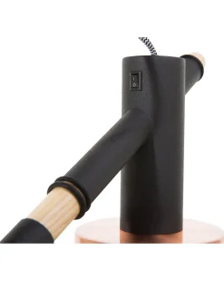 Valaisimet<Beliani Lattiavalaisin 2 Polttimoa Tammi Musta Owens