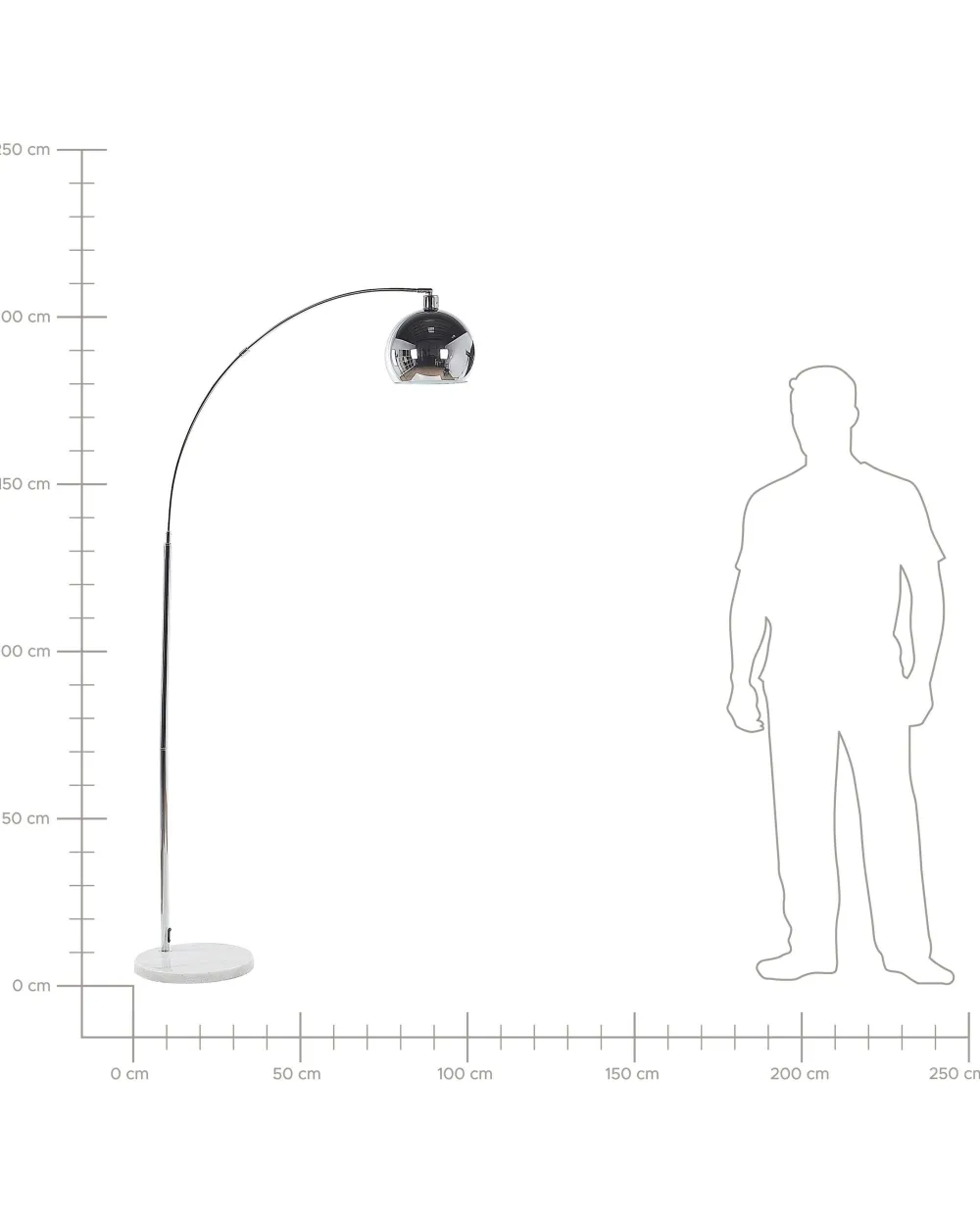 Shop Beliani Lattiavalaisin Metalli Hopea Paroo