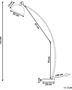 Valaisimet<Beliani Lattiavalaisin Metalli Kupari Dintel