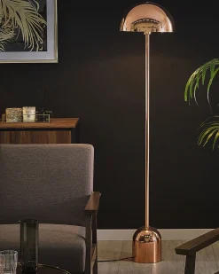 Valaisimet<Beliani Lattiavalaisin Metalli Kupari Macasia