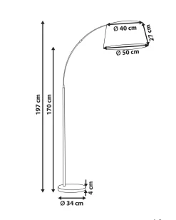 Valaisimet<Beliani Lattiavalaisin Metalli Musta/Kupari Yabus