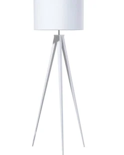 Valaisimet<Beliani Lattiavalaisin Metalli Valkoinen Stiletto