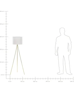 Valaisimet<Beliani Lattiavalaisin Metalli Valkoinen/Kulta Vistula