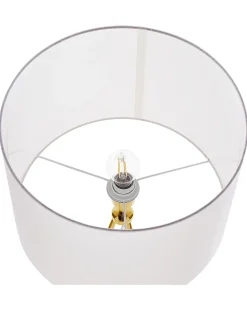 Valaisimet<Beliani Lattiavalaisin Metalli Valkoinen/Kulta Vistula