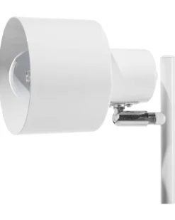 Valaisimet<Beliani Lattiavalaisin Metalli Valkoinen Corbones