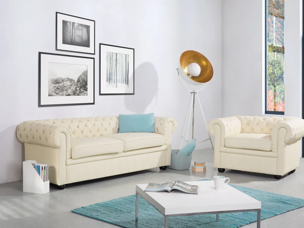 Shop Beliani Lattiavalaisin Metalli Valkoinen/Kulta Thames Ii