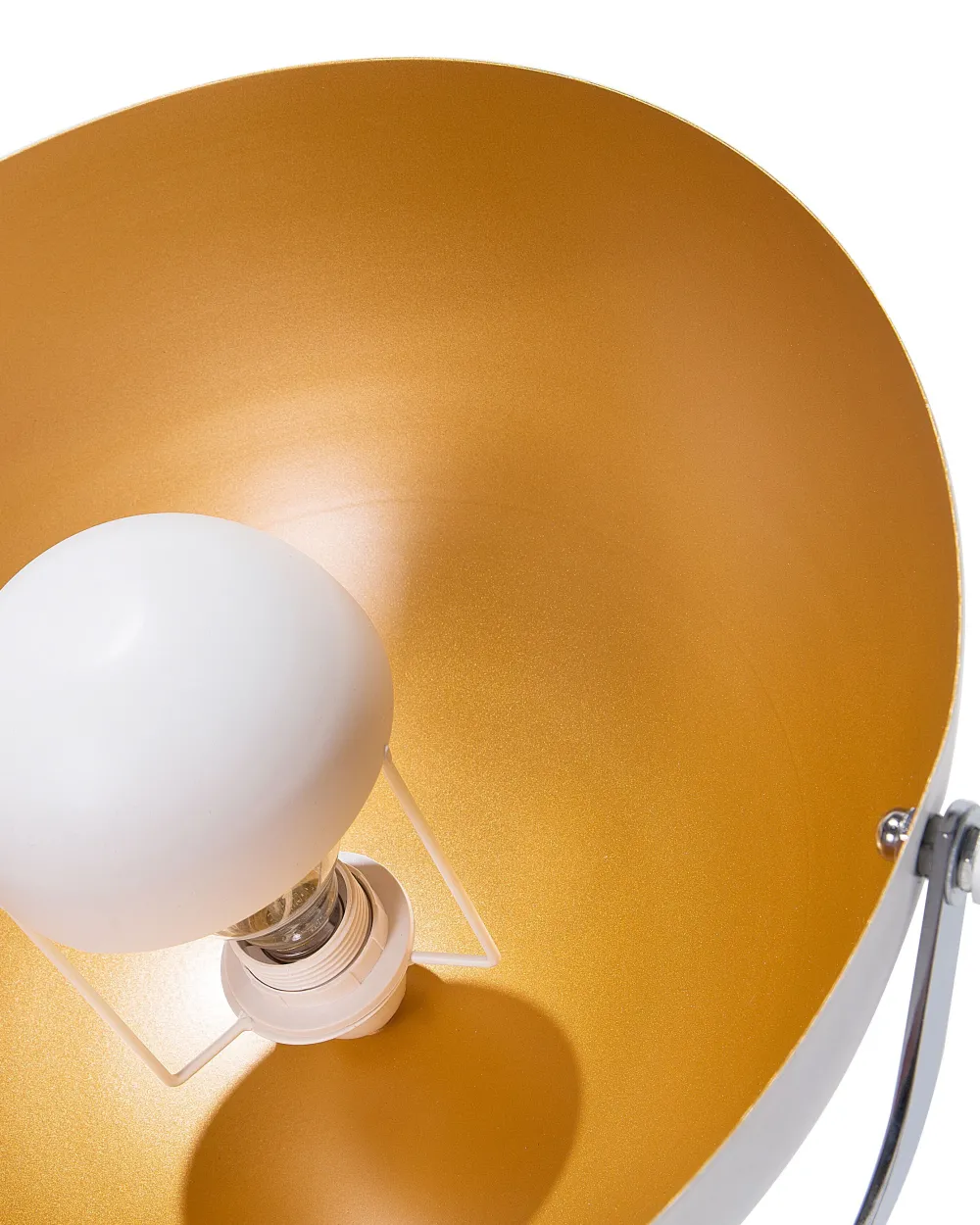 Fashion Beliani Lattiavalaisin Metalli Valkoinen/Kulta Thames