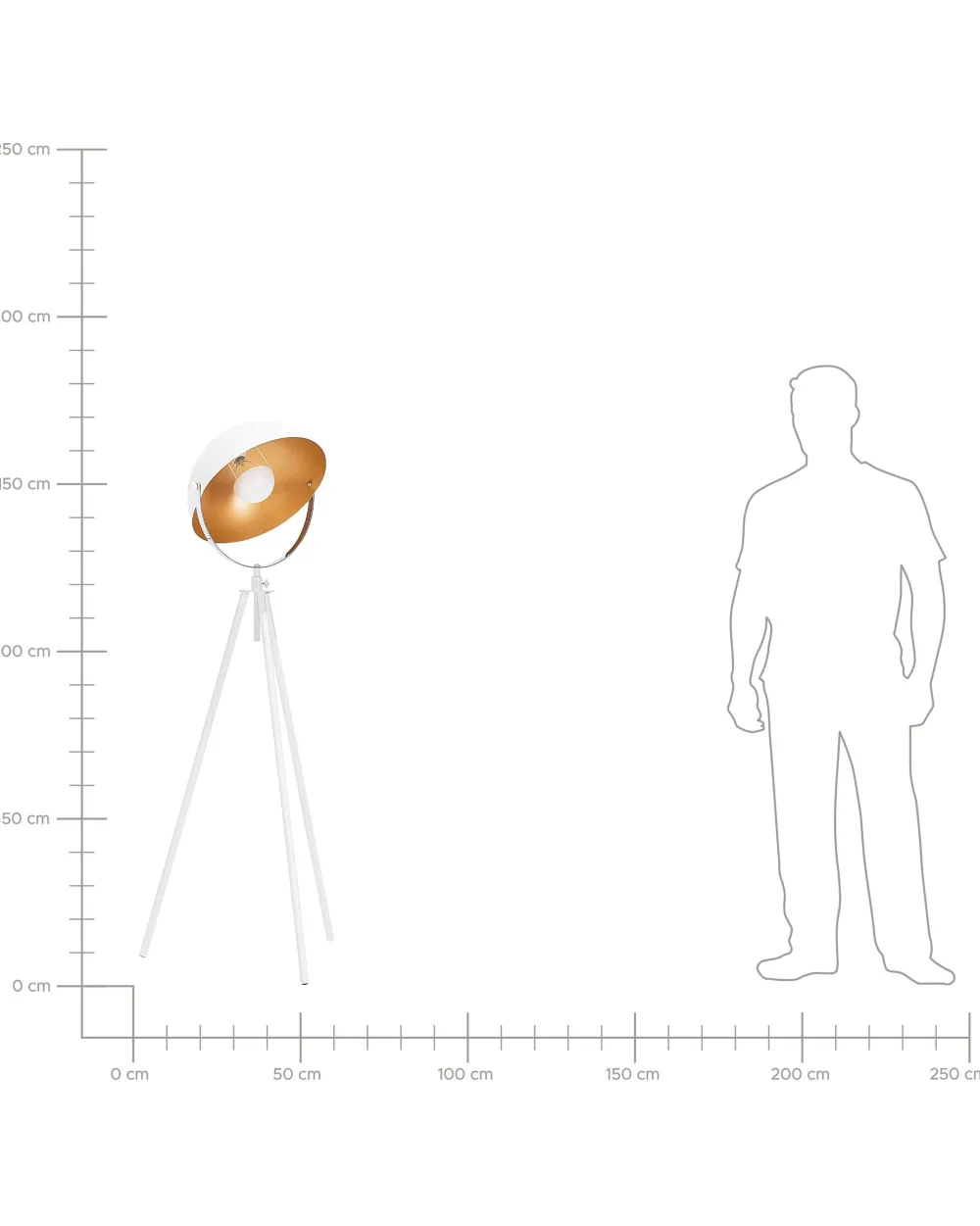 Fashion Beliani Lattiavalaisin Metalli Valkoinen/Kulta Thames