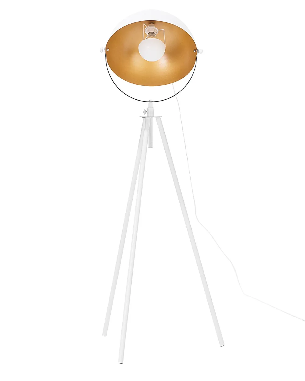 Fashion Beliani Lattiavalaisin Metalli Valkoinen/Kulta Thames