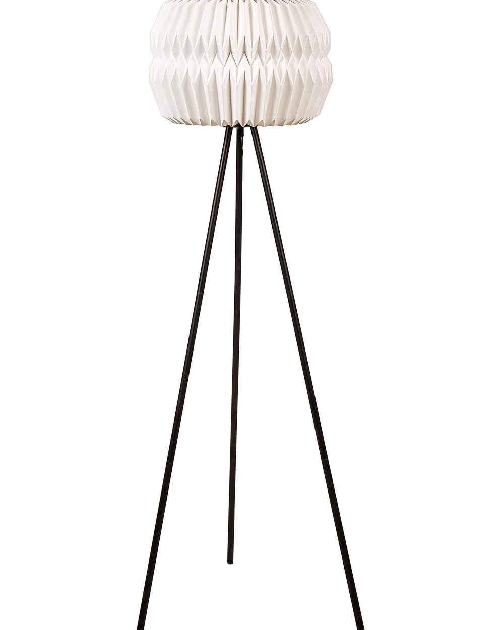 Fashion Beliani Lattiavalaisin Paperi/Metalli Valkoinen/Musta Hunter