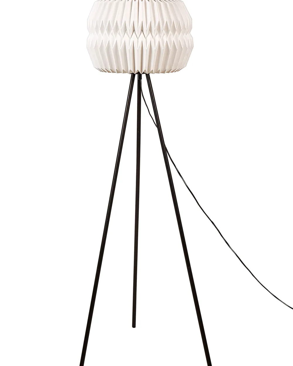 Fashion Beliani Lattiavalaisin Paperi/Metalli Valkoinen/Musta Hunter