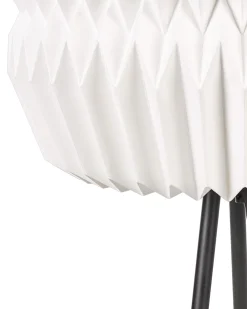 Fashion Beliani Lattiavalaisin Paperi/Metalli Valkoinen/Musta Hunter