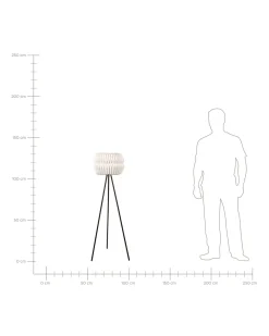 Fashion Beliani Lattiavalaisin Paperi/Metalli Valkoinen/Musta Hunter