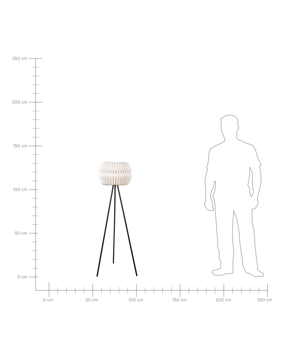 Fashion Beliani Lattiavalaisin Paperi/Metalli Valkoinen/Musta Hunter