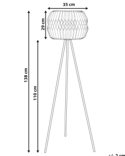 Fashion Beliani Lattiavalaisin Paperi/Metalli Valkoinen/Musta Hunter
