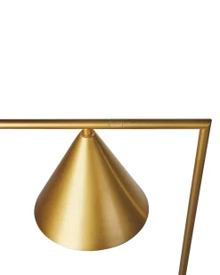 Valaisimet<Beliani Lattiavalaisin Rauta Kulta Mocal