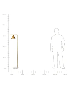 Valaisimet<Beliani Lattiavalaisin Rauta Kulta Mocal