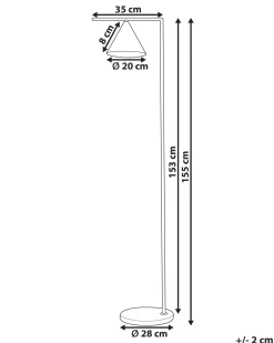 Valaisimet<Beliani Lattiavalaisin Rauta Kulta Mocal