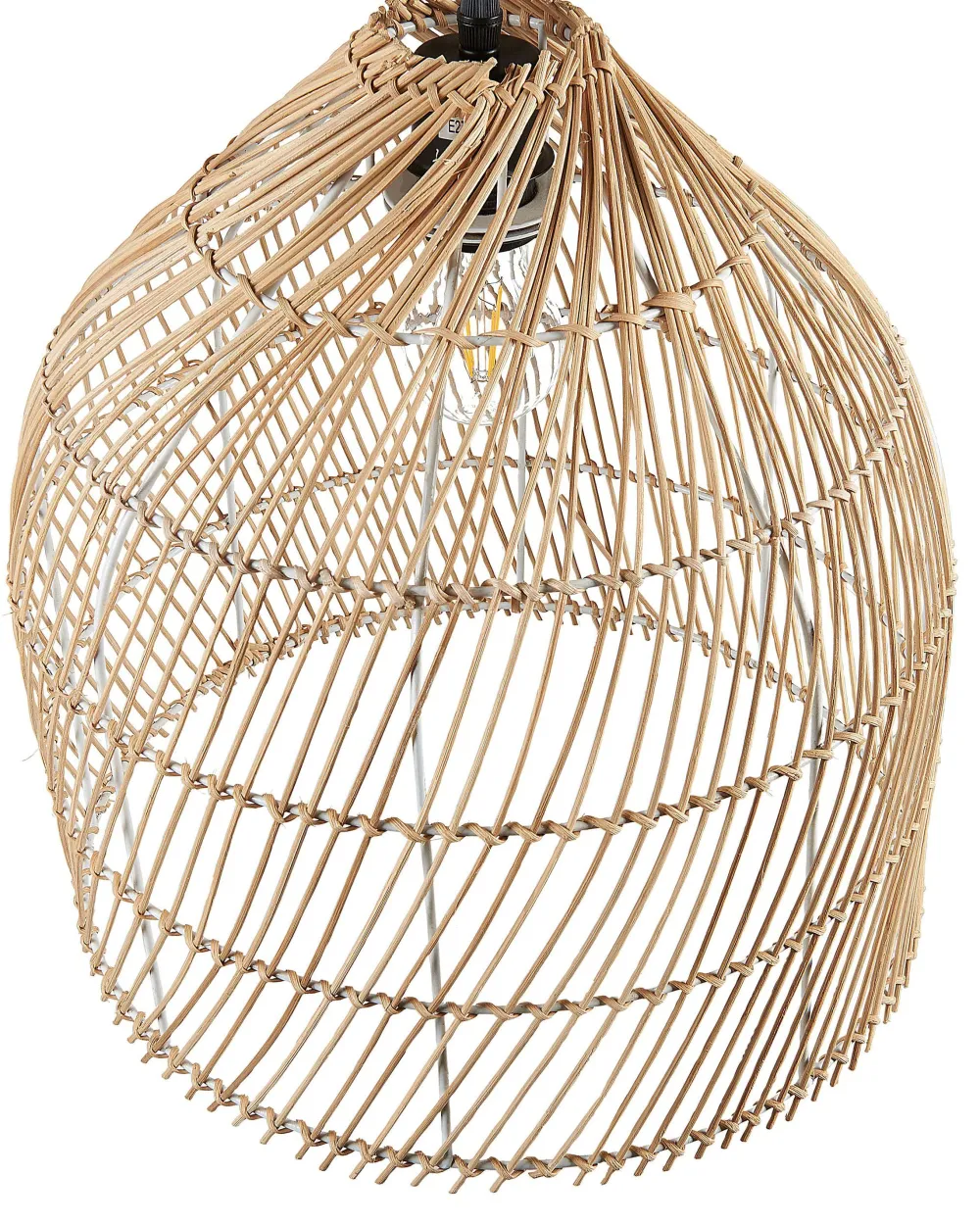 Fashion Beliani Lattiavalaisin Rottinki Luonnonvari/Musta Bernica