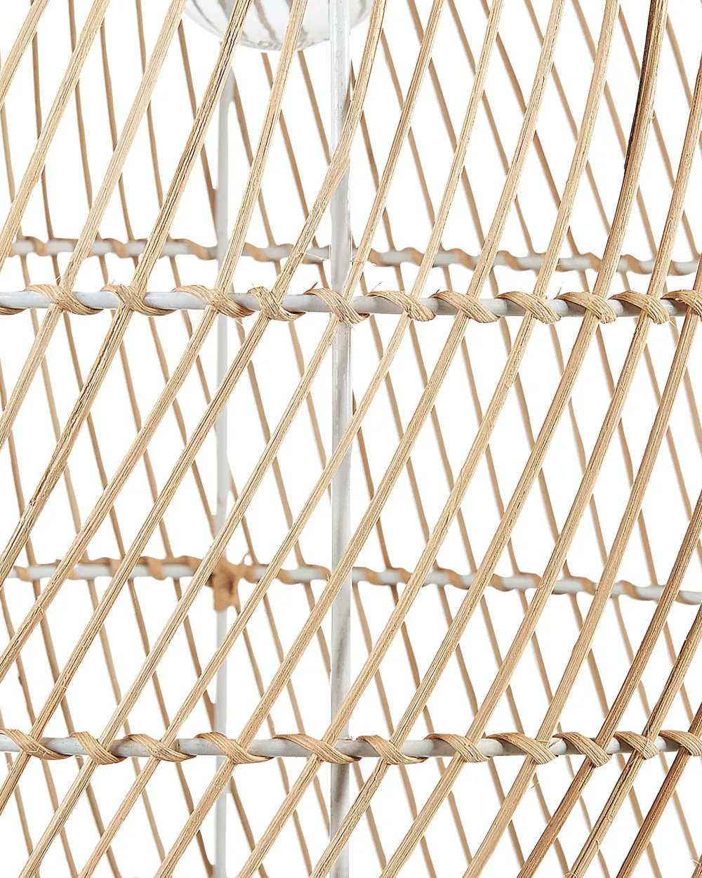 Fashion Beliani Lattiavalaisin Rottinki Luonnonvari/Musta Bernica