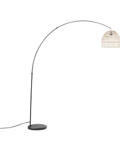 Valaisimet<Beliani Lattiavalaisin Rottinki Luonnonvari/Musta Guaviare