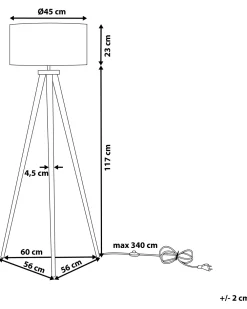 Valaisimet<Beliani Lattiavalaisin Tammi Musta Nitra