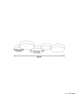 Valaisimet<Beliani Led-Kattovalaisin 5 Polttimoa Rauta Musta Luga