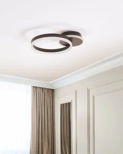 Valaisimet<Beliani Led-Kattovalaisin Alumiini Tummanruskea Glyde