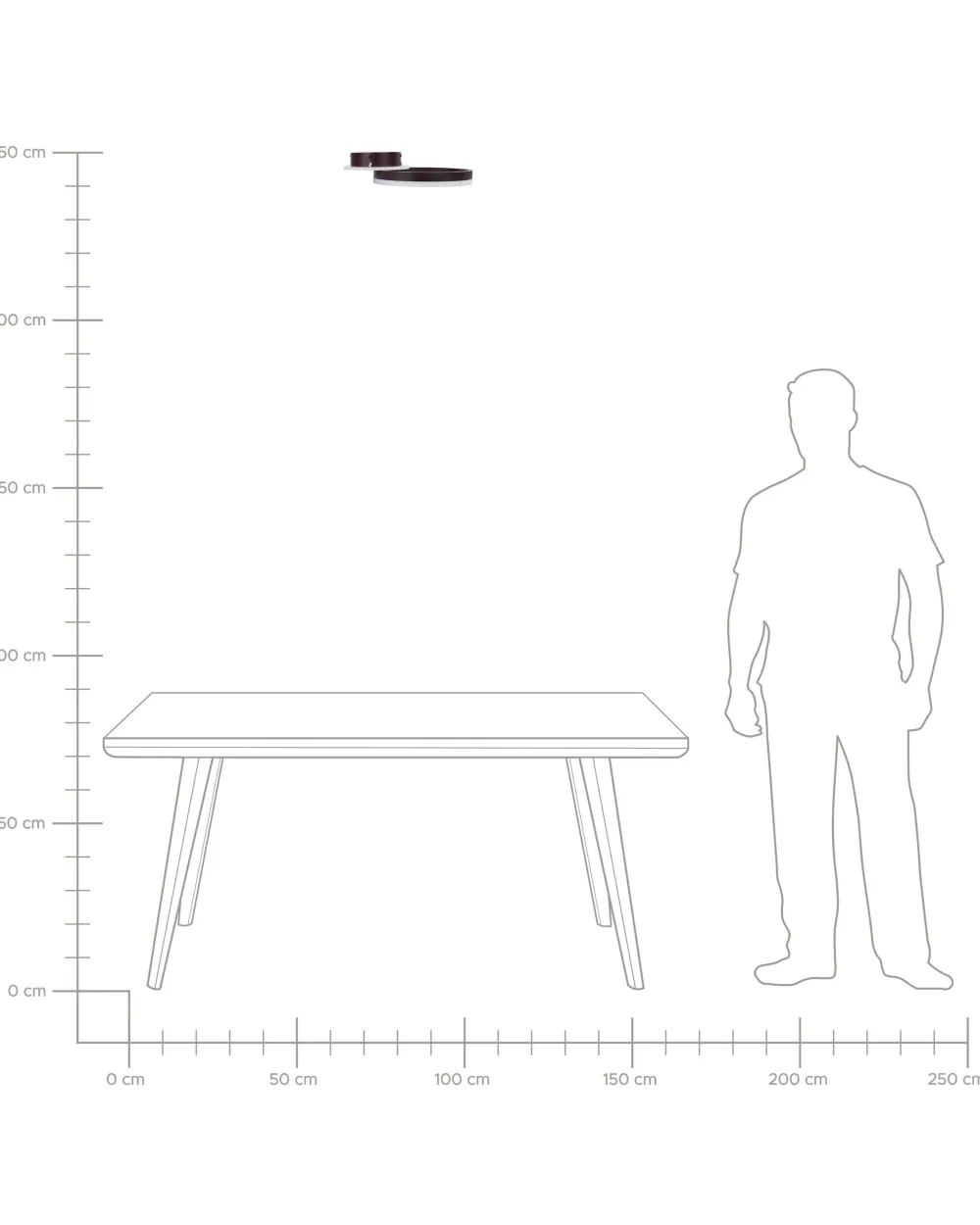 Valaisimet<Beliani Led-Kattovalaisin Alumiini Tummanruskea Glyde