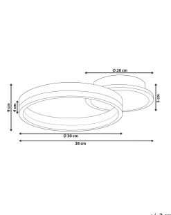 Valaisimet<Beliani Led-Kattovalaisin Alumiini Tummanruskea Glyde