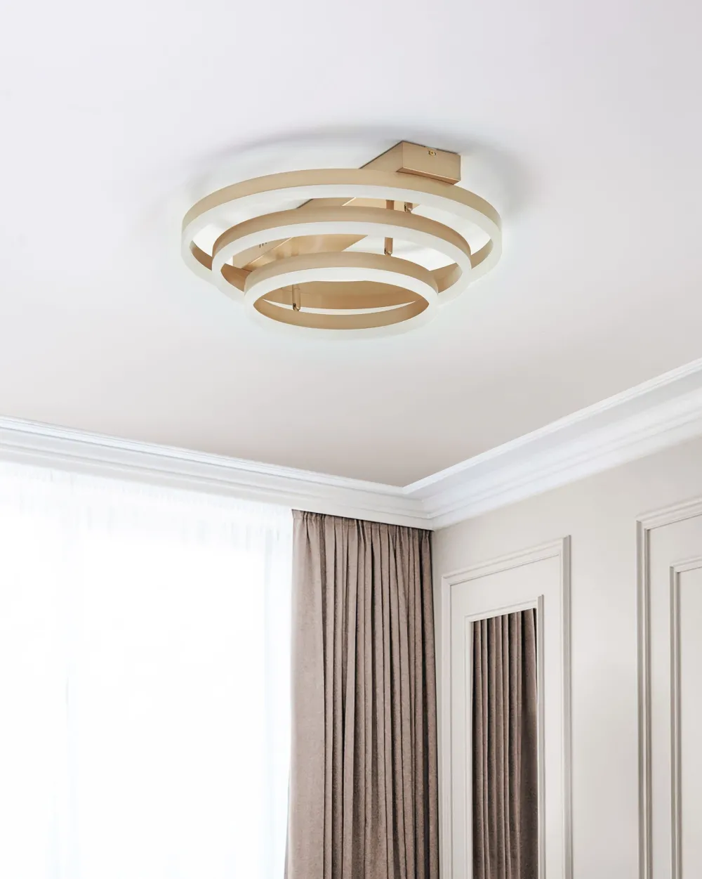 Hot Beliani Led-Kattovalaisin Alumiini Kulta Nore