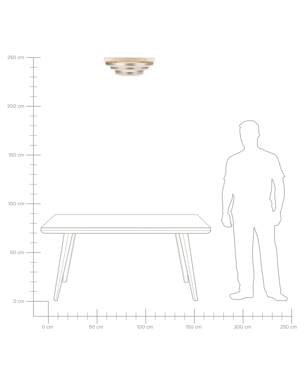 Hot Beliani Led-Kattovalaisin Alumiini Kulta Nore