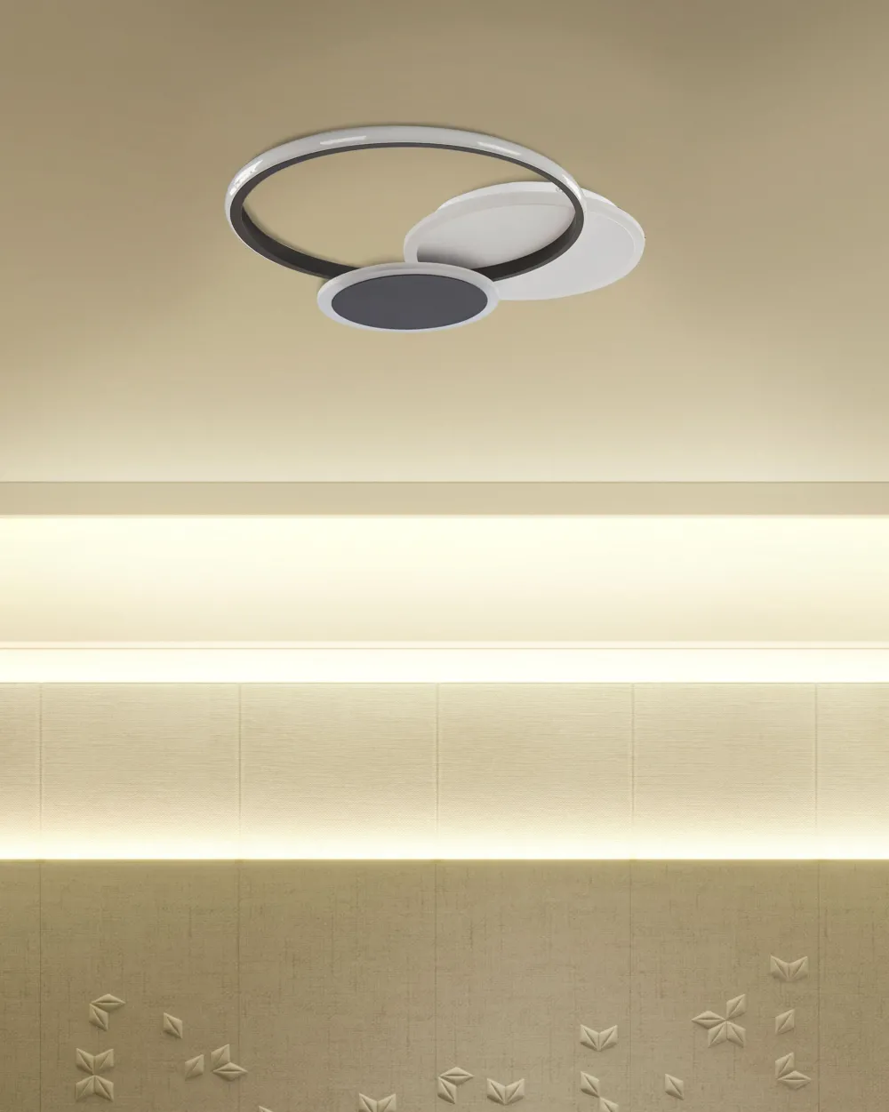 Flash Sale Beliani Led-Kattovalaisin Musta/Valkoinen Zami