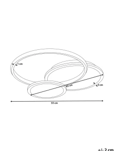 Flash Sale Beliani Led-Kattovalaisin Musta/Valkoinen Zami