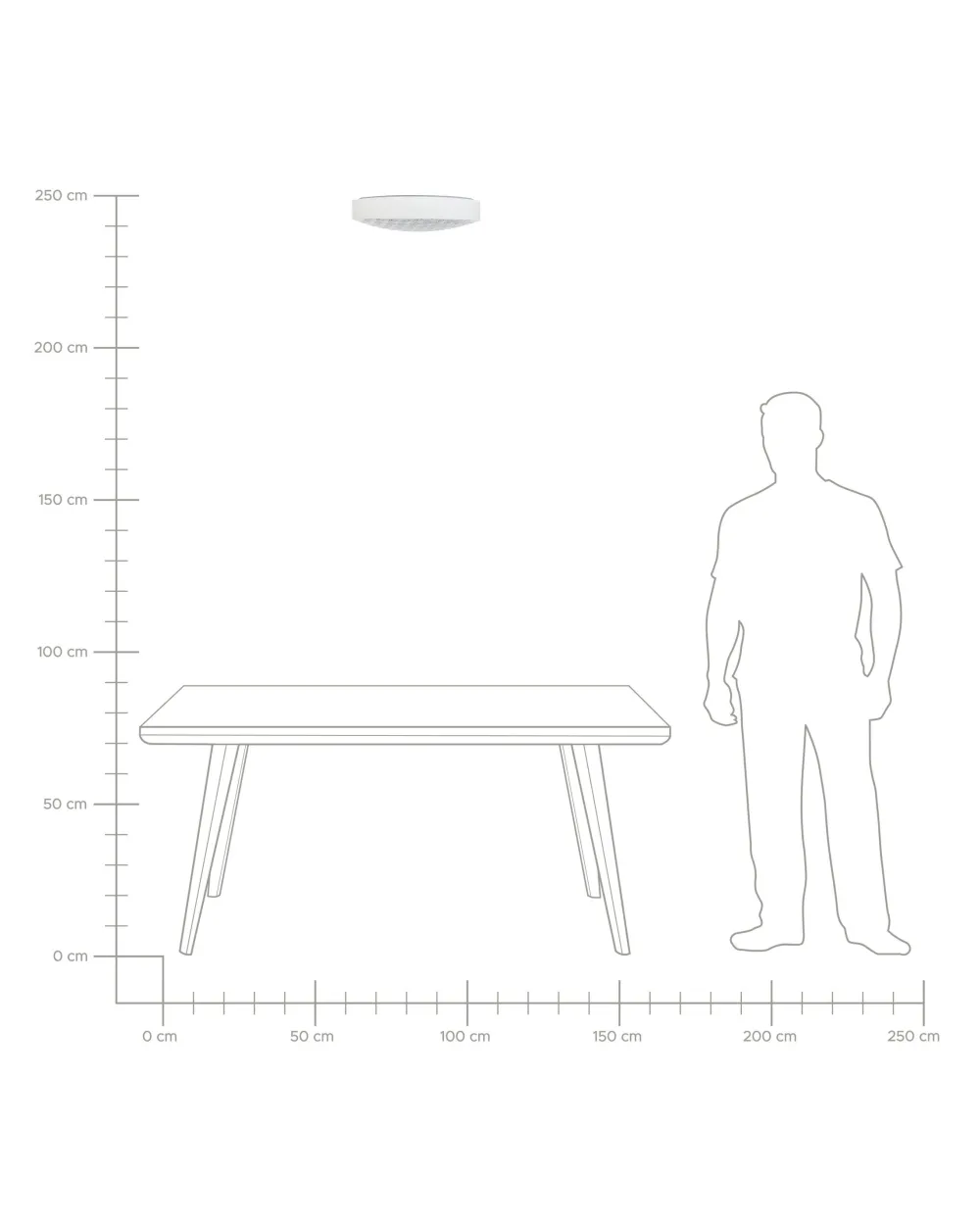 Best Sale Beliani Led-Kattovalaisin Rauta Valkoinen Arli