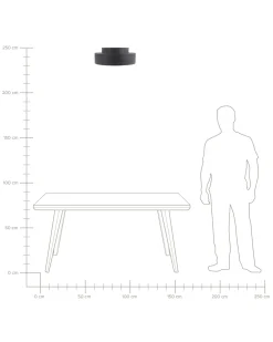 Outlet Beliani Led-Kattovalaisin Teras Musta Moei