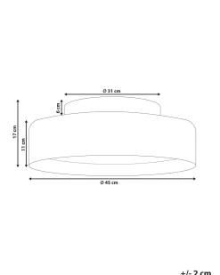 Outlet Beliani Led-Kattovalaisin Teras Musta Moei