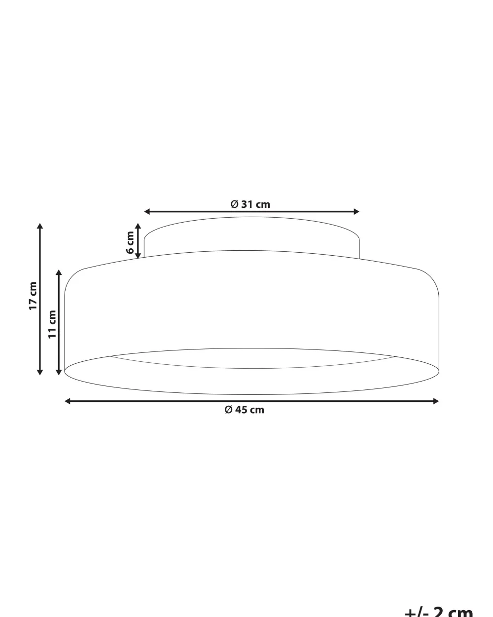 Outlet Beliani Led-Kattovalaisin Teras Musta Moei