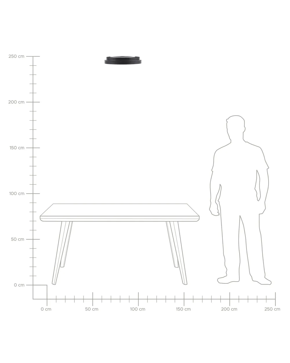 Valaisimet<Beliani Led-Kattovalaisin Teras Musta Nanding