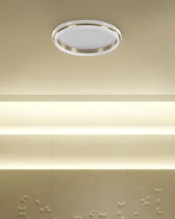 Valaisimet<Beliani Led-Kattovalaisin Teras Pieni Valkoinen/Kulta Taping